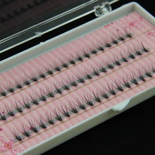 60pcs Professional Black Man-made Makeup Individual Cluster Eye Lashes Grafting Fake False Eyelashes Chic Design