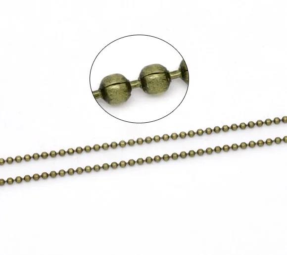 

DoreenBeads Bronze Tone Ball Chains Findings 1.5mm Dia. 2M, sold per packet of 1 2015 new