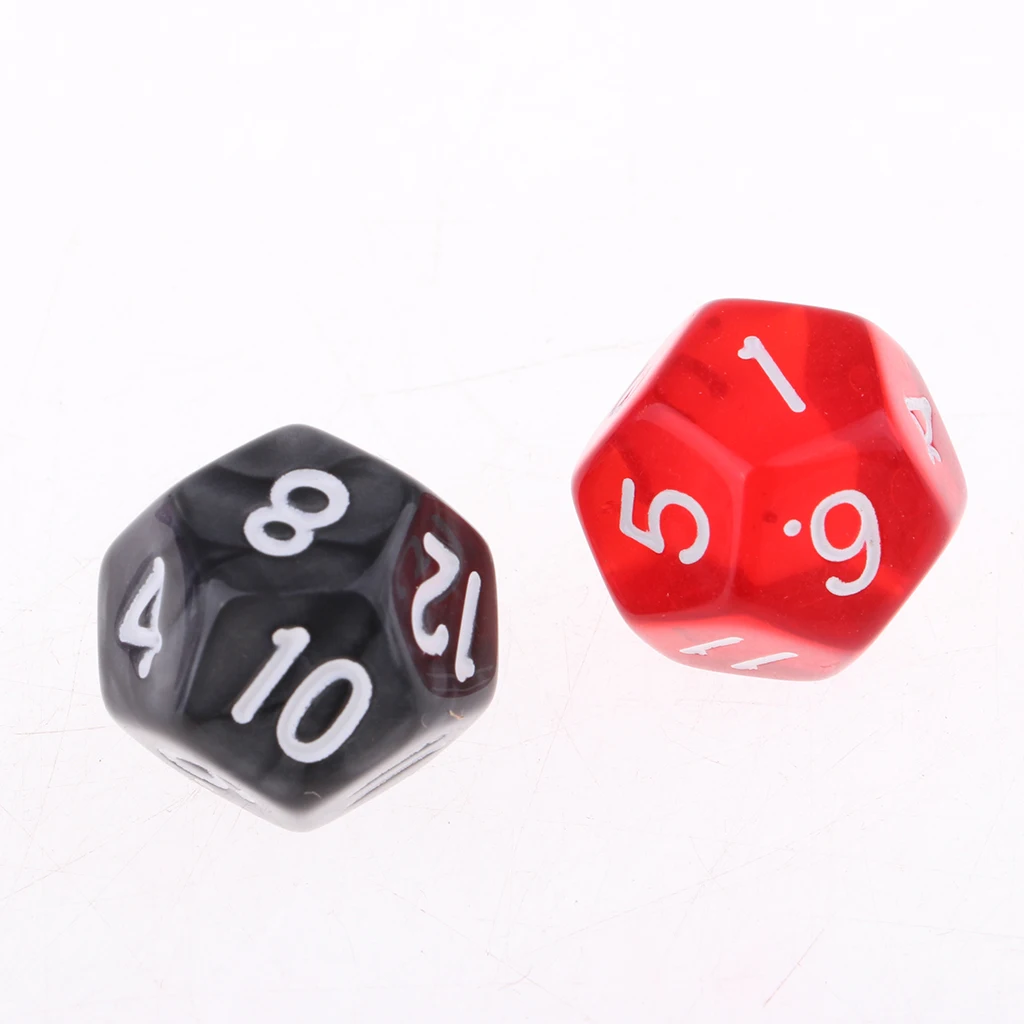 20 Pieces Polyhedral Dice Set for Table Game Kids Math Practice Holiday Party 8/10/12/20 Sided Colorful Dices