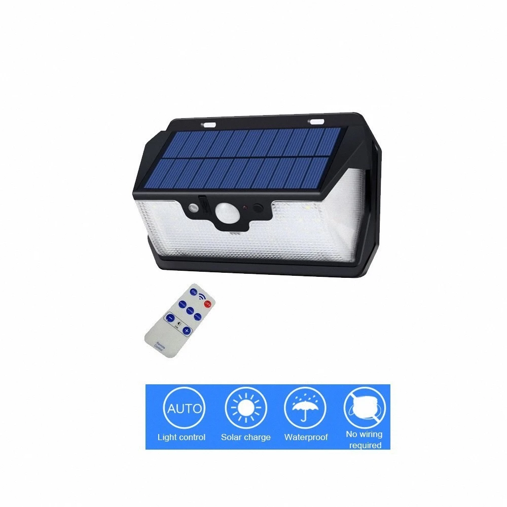 

55 leds Solar light remote control radar 3 side lighting usb port Solar led lamp camp Outdoor Garden Yard patio deck fence ip65