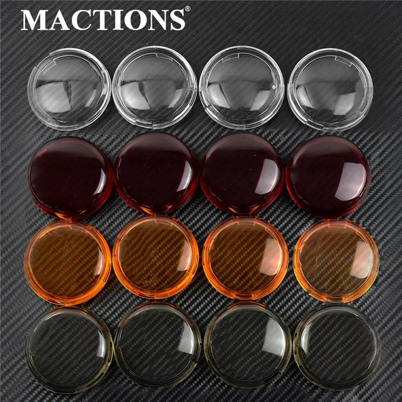 

4 PCS Smoke Turn Signal Lens Lenses Indicator Blinkers For 2000 & UP Harley Davidson Softail / Dyna Glide