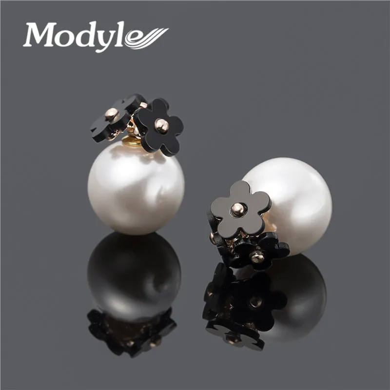 

14 Colors New Fashion Women Luxury Brand Gold-Color Earrings Personality Flower Double Stud Earrings For Women Girls Gifts Hot