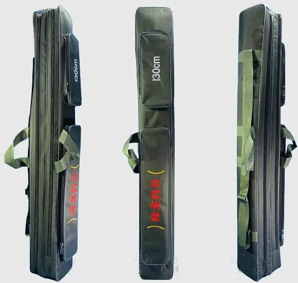 High Quality 130cm Fishing Bag 2 Layer Pole Waterproof High Quality 130cm Fishing Bag 2 Layer Pole Waterproof Thicken Canvas Rod