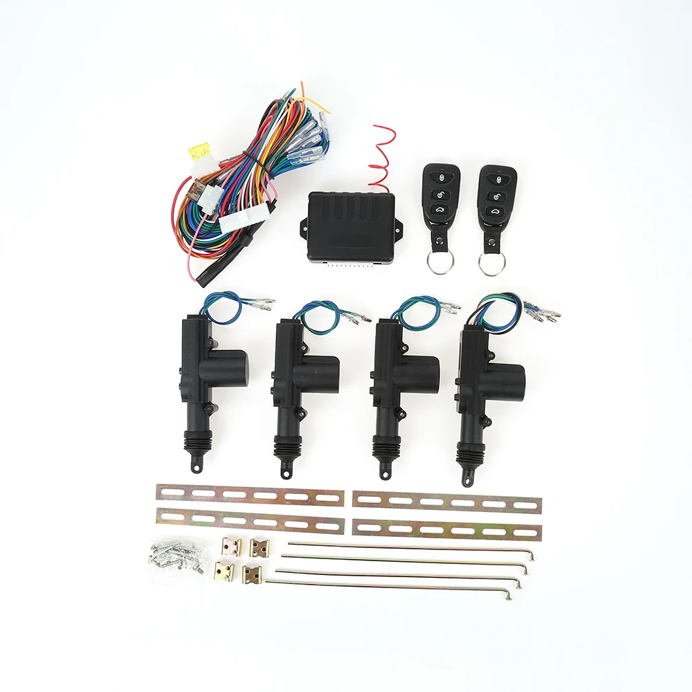 4 Door Power Central Lock Kit With 2 Keyless Entry Car Remote Control