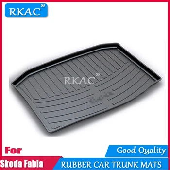 

RKAC CUSTOM Fit for Skoda Fabia 2011-2018 Rubber Car TRUNK MAT Waterproof Cargo Liner Interior Accessories Carpet car styling