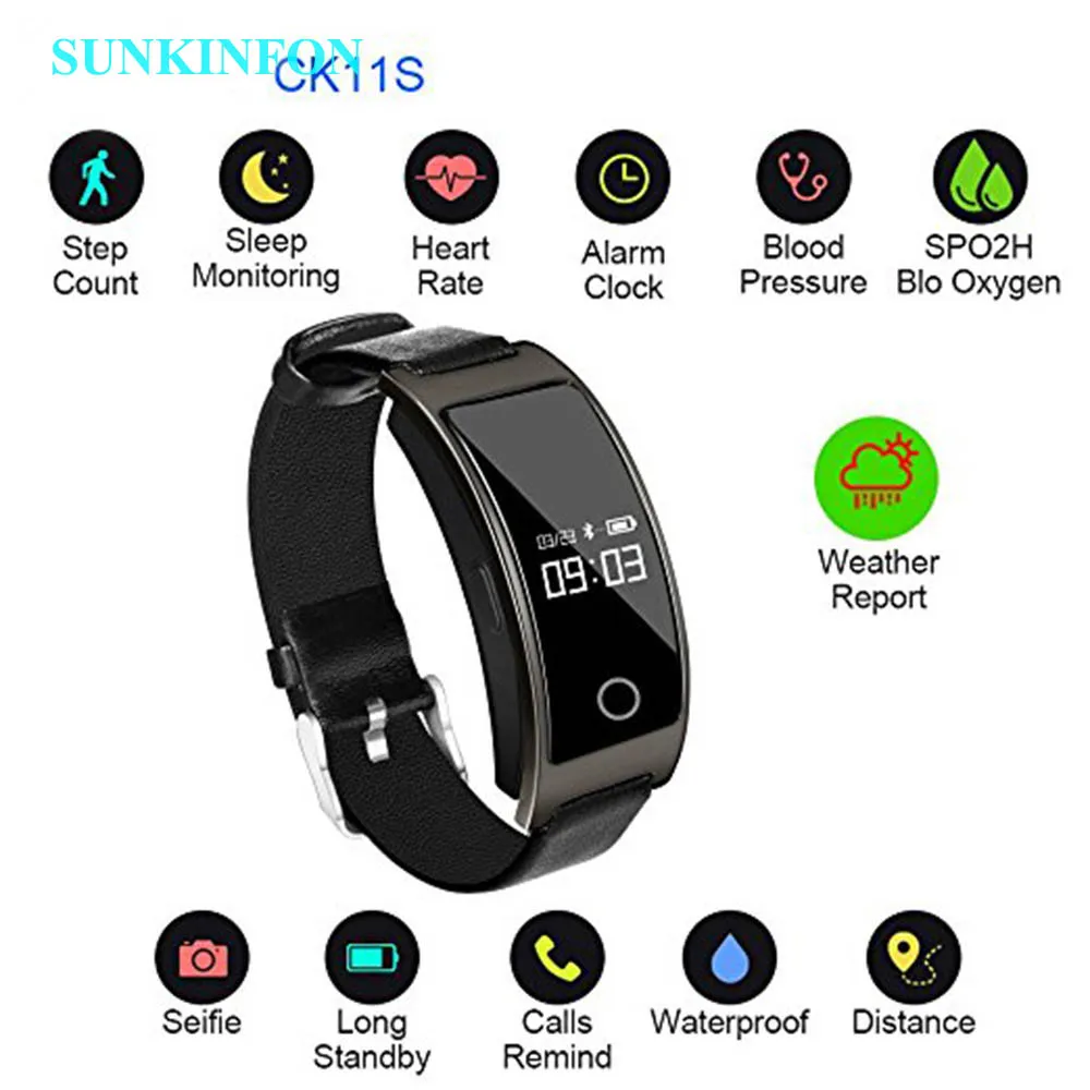 Waterproof Smart Wristband Blood Pressure Oxygen Pedometer Heart Rate Monitor Bracelet for Huawei Ascend P8 Lite / Mate S 9 8 7