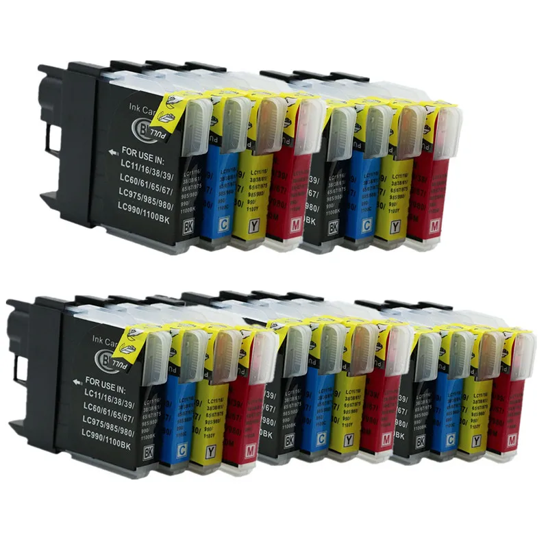 LC61 LC65 LC67 LC-61 LC-65 LC-67 LC 61 65 67 чернильные картриджи Замена для DCP-J125/J315W/J515W/J140W - Цвет: 5 Set