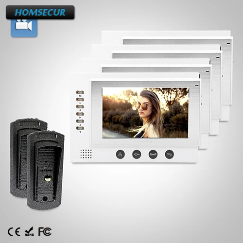 

HOMSECUR 7" Hands-free Video Door Phone Intercom System+Outdoor Monitoring