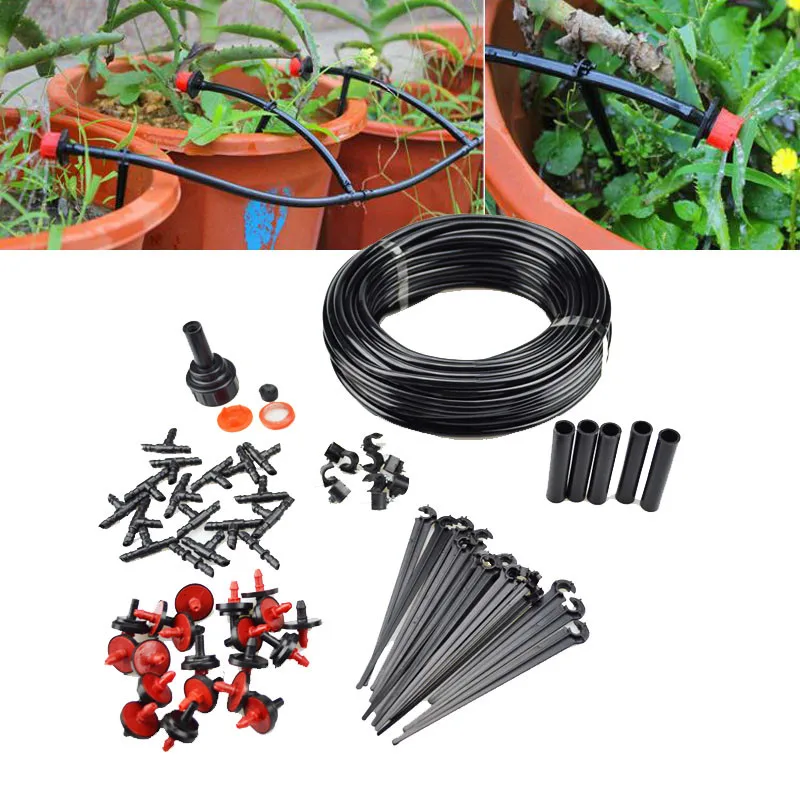 DIY 23M Hose 10 Drippers Garden Plant Watering Kit Eqiupment Micro Drip