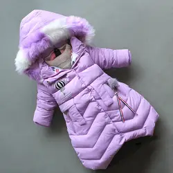 BibiCola/2018 г. пальто для девочек зимние хлопковые толстые Куртки пальто Дети Детская мода теплая толстовка с капюшоном Одежда для девочек