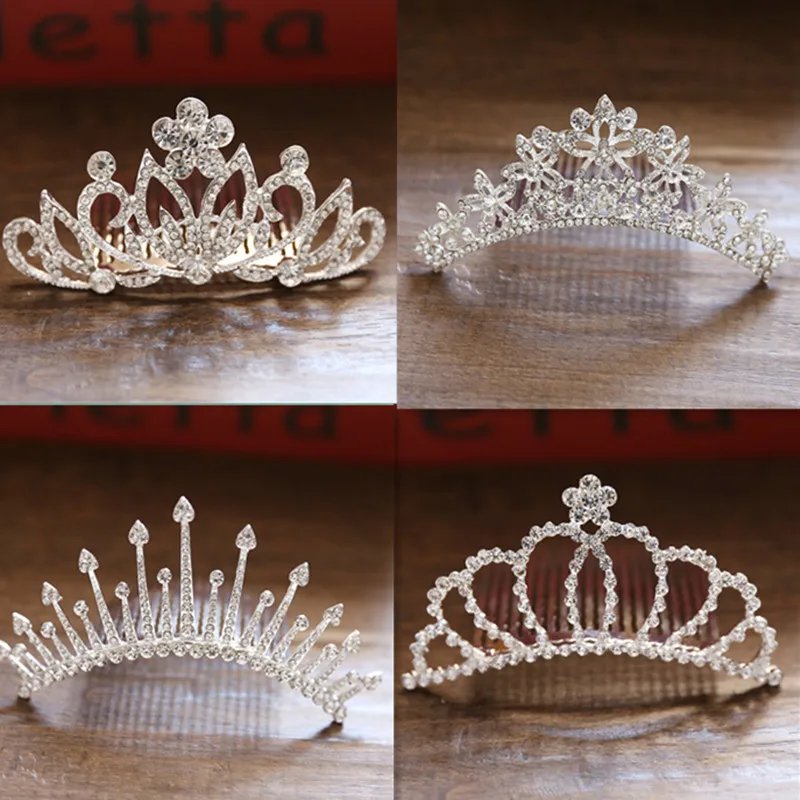 

CC children tiaras and crowns small hairbands wedding hair accessories for women party princess fashion jewelry wholesale MA07