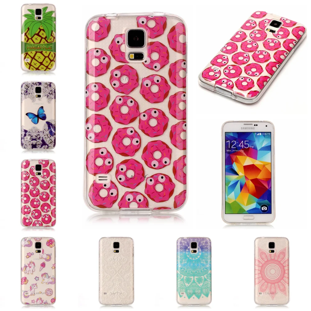 Для Sumsung Samsu Samsung S5 I9600 ультра силиконовый прозрачный мягкий тонкий чехол для