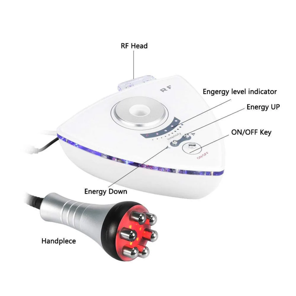Радиочастотная массажер для лица Частотный прибор для лица для омоложения кожи удаления морщин кожу подтягивающая, Антивозрастная, уход за кожей, белый