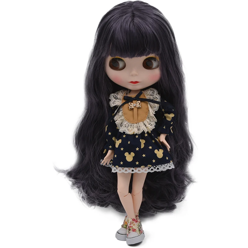 

Blyth Doll BJD, Neo Blyth Doll Nude Customized Frosted Face Dolls Can Changed Makeup and Dress DIY, 1/6 Ball Jointed Dolls SO35