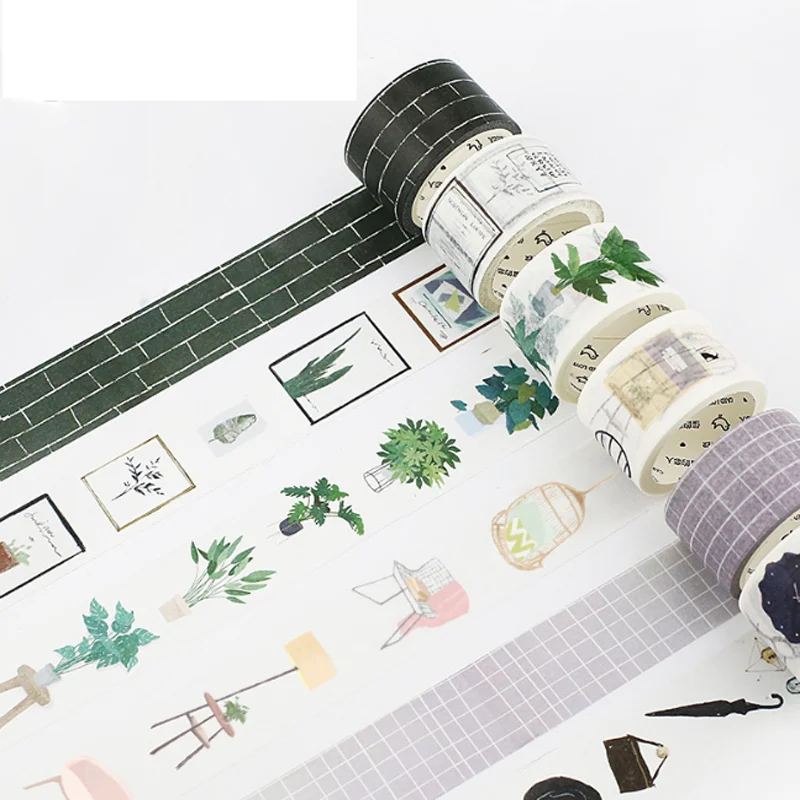 

1 Pcs/set 15/30 mm Creative Nordic series Green Plant Modern Boy Girl washi tape decoration scrapbooking masking tape