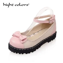 Модные женские лоферы с круглым носком и ремешком на лодыжке; женская повседневная обувь в винтажном английском стиле; женские оксфорды на плоской платформе