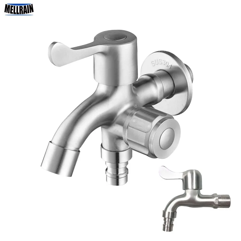 Doppelfunktion Waschmaschine Wasserhahn 304 Edelstahl Bad Kuche Bibcocks G1 2 Verbinden Bidet Wasserhahn Zubehor Wasserhahn Aliexpress