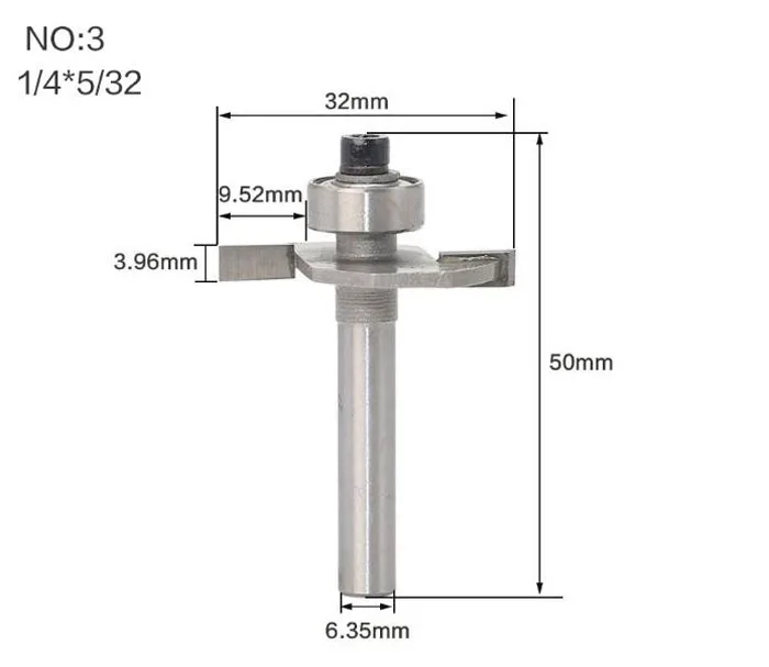 1/" 1/2 хвостовик" Т "типа печенья шарнирный слот резак для соединения/долбежные фрезы для деревообработки - Длина режущей кромки: NO 3