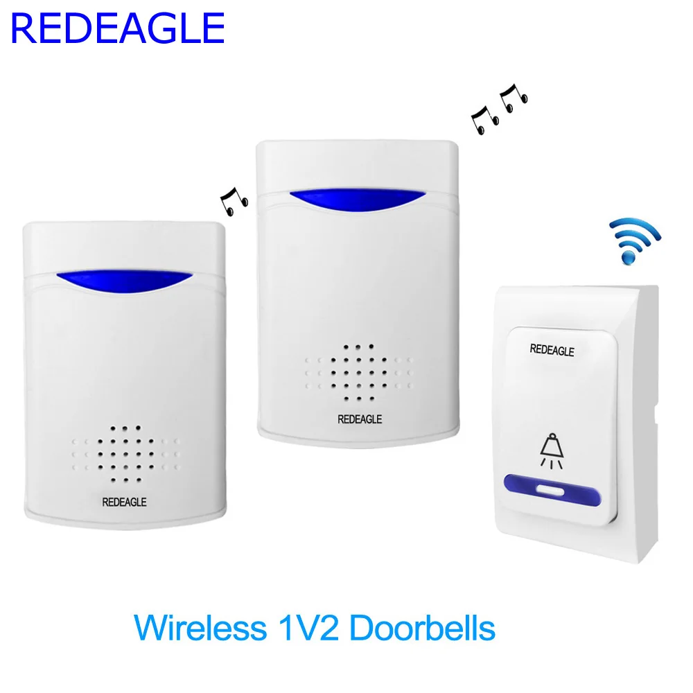 Redeagle Home Wireless Doorbell 38 Tunes Chimes Digital Remote Control ...