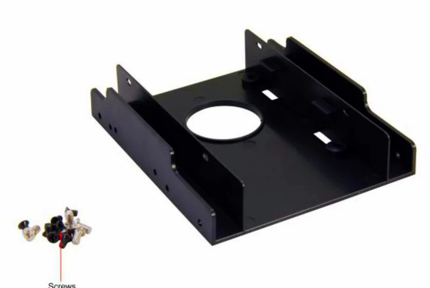 2.5"SSD Hard Drive Dual Port Double SSD Position to 3.5" Drive Bay Adapter Mounting Bracket HDD Converter Tray Support 2x SSD 3