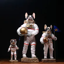 Космическая собака Статуэтка из смолы скульптура животного