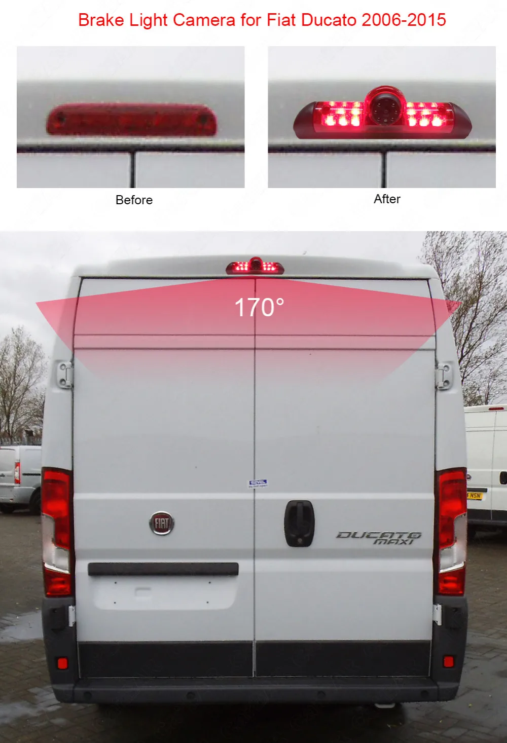 Автомобильный тормозной светильник для peugeot Boxer Fiat Ducato Citroen Jumper 2006- с 1/3 SONY CCD сенсором 6 шт. светодиодный водонепроницаемый