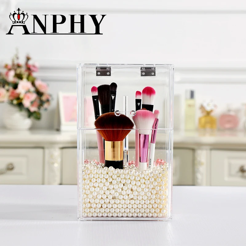 

Brush Organizer Box Acrylic Make Up Organizer Storage Box Clear Plastic Cosmetic Storage Box Makeup Organizer C138-10