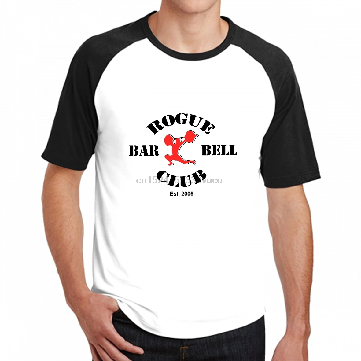 RARE!! Rogue fitness barbell club T shirt crossfit Size S to 2XL white