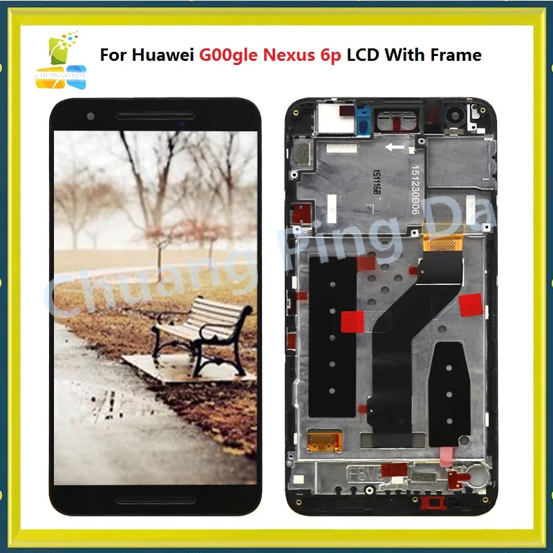 original For 2560x1440 Huawei Google Nexus 6P LCD Display Touch Screen Digitizer with Frame Assembly Replacement | Мобильные