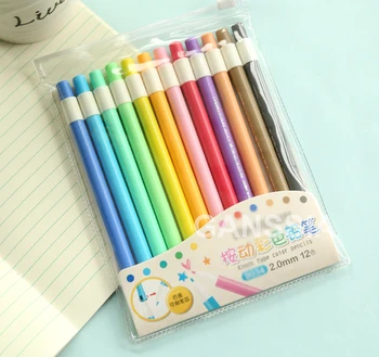 

12colors/set Colorful mechanical pencil Fashion style stationery pencils Girl favor Office zakka shcool supplies (ss-1182)