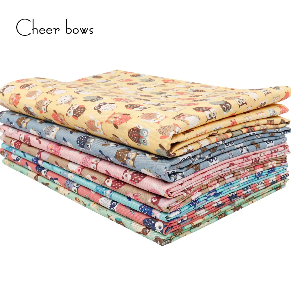 

45CM*150CM Colorful Owl Printed Fabric DIY Handmade Materials Apparel Sewing Fabric Home Textile Clothes Decorative Pillowcase