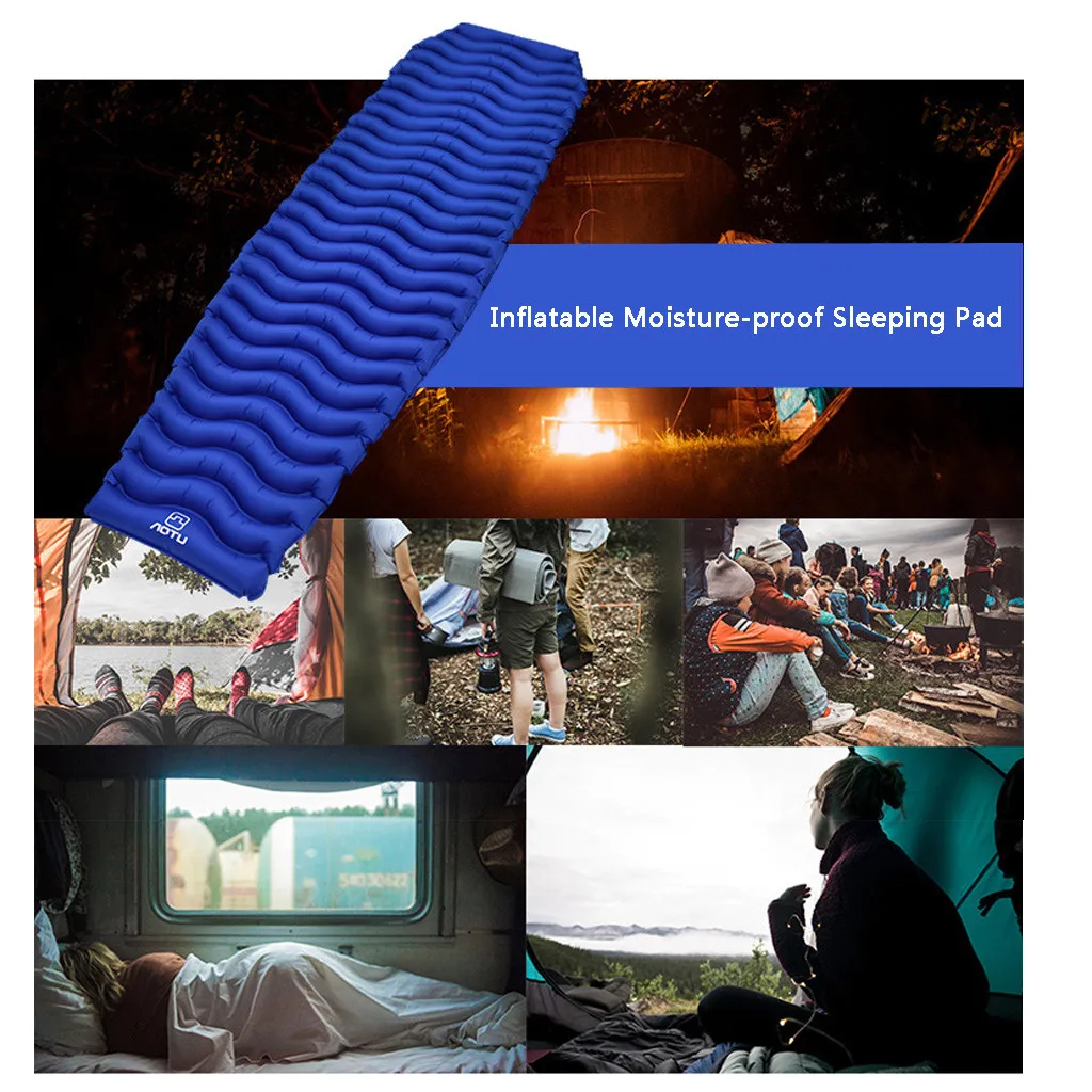 

Nylon TPU Sleeping Pad Lightweight Moisture-proof Air Mattress Portable Inflatable Mattress Camping Mat 21.54