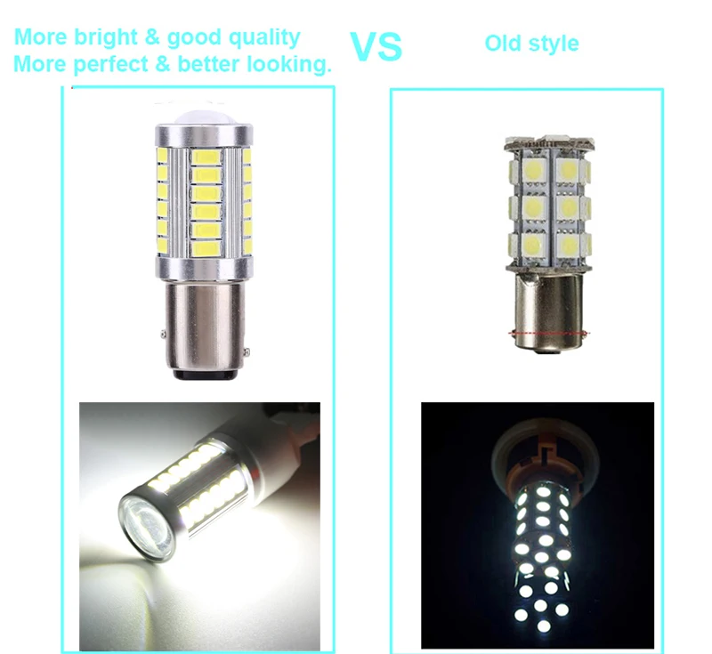 1pcs 1156 BA15S BAU15S P21W 33 Led 5630 smd 1157 BAY15D BAZ15D 7440 7443 3156 3157 Car Tail Bulb Brake Lights auto Reverse Lamp (4)