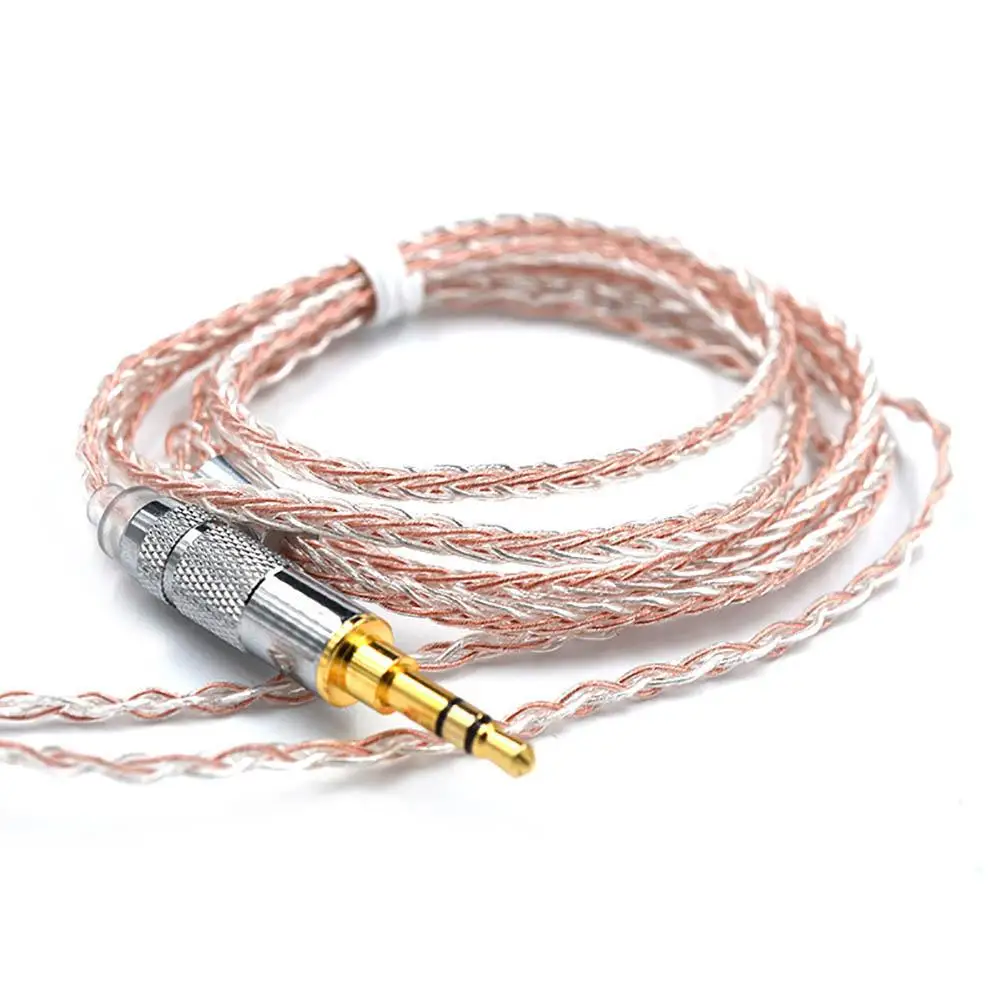 

New Arrival KZ Copper Sliver Braided Wire MMCX/2Pin Earphone Cable for ZST/ZS10/AS10/BA10 Copper Sliver Braided