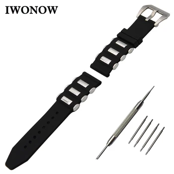 

Silicone Rubber Watch Band 22mm for Asus ZenWatch 1 2 Men WI500Q WI501Q Stainless Steel Pre-v Buckle Strap Wrist Belt Bracelet