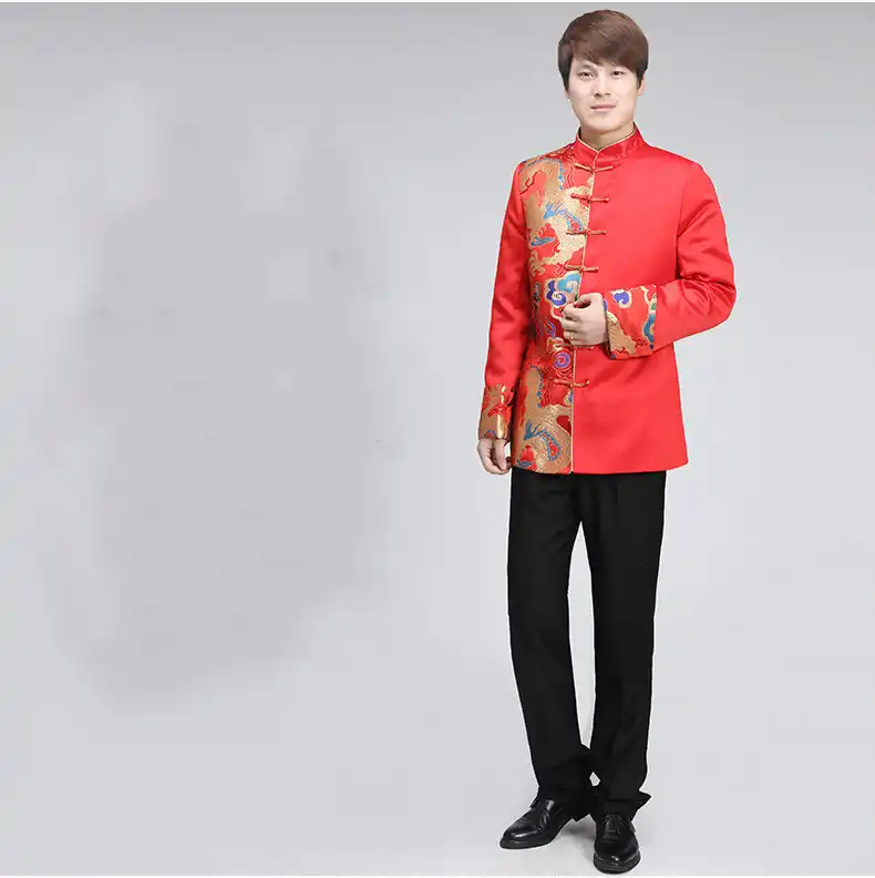 Ropa De Hombre China Traje Antiguo Chino De Boda De Novio Tradicional Tunica Roja Traje Tang Vestido Camisas De Hanfu Vestido De Abaya Vestido De Fabricacionzapatos De Vestido De Traje Aliexpress