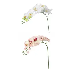 2 ветви бабочка орхид искусственный цветок для домашнего свадебного украшения-2 цвета