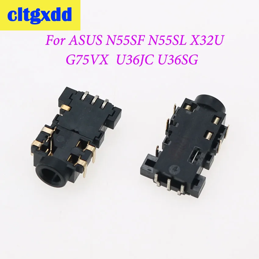 

cltgxdd 3.5mm Audio Jack Port Dock for Asus N55SF N55SL G75VX X32U U36JC U36SG Headphone Microphone Socket connector