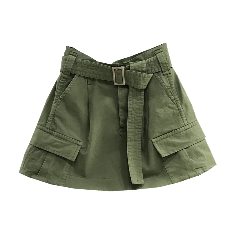 Army green cargo skirt Clearance