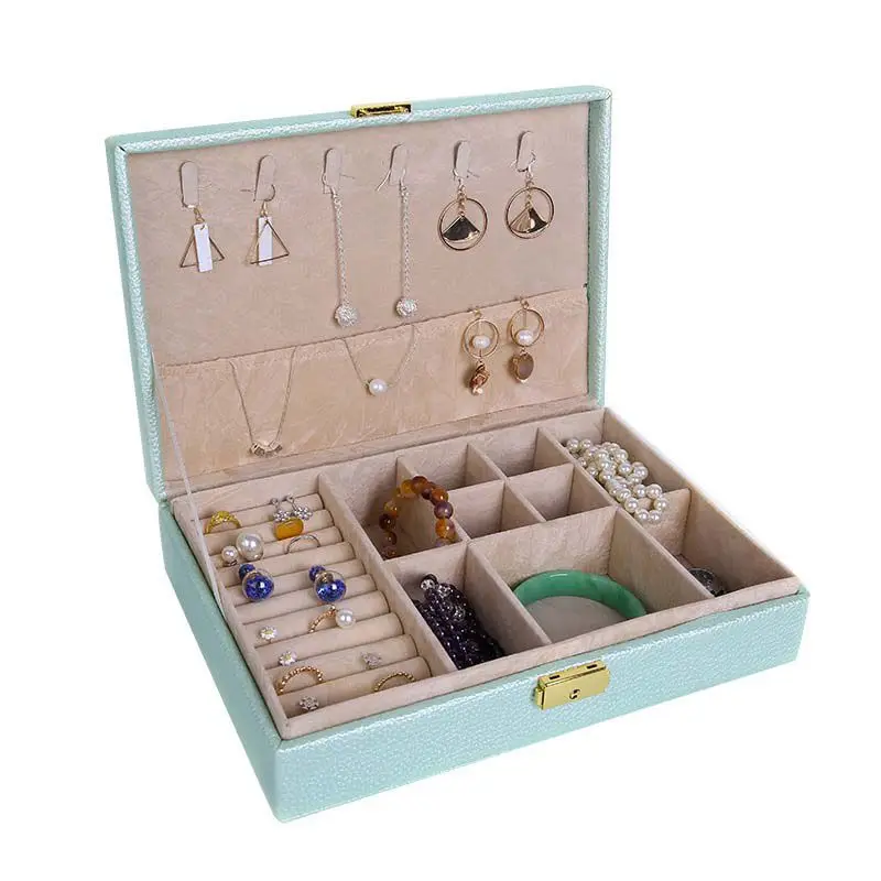 

Hoomall Travel Makeup Box Jewelry Display Large Capacity Storage Box PU Leather Watch Jewelry Box Casket for Decoration