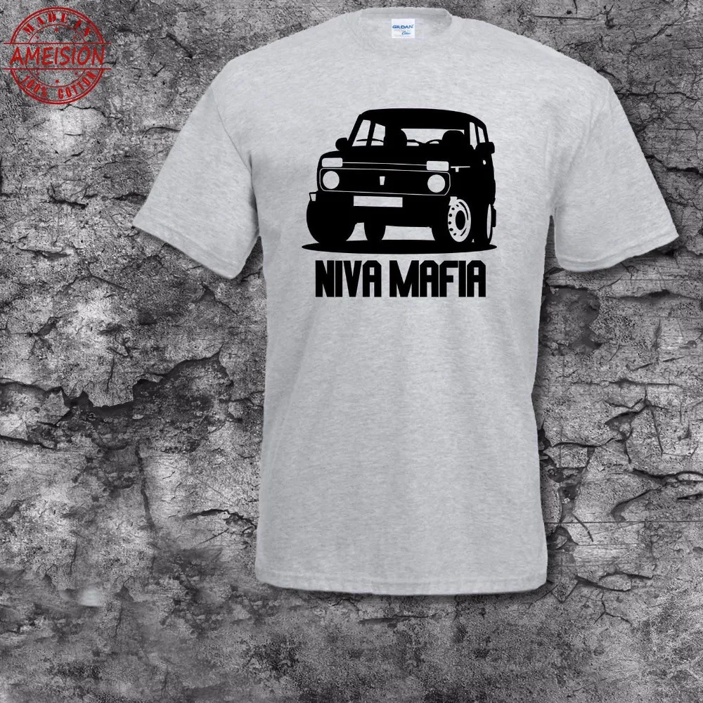 

hot Summer Style Brand T Shirt Printing Niva Mafia Offroad Off-Road Vehicle Artwork Trucks Oldschool custom Tee Shirts