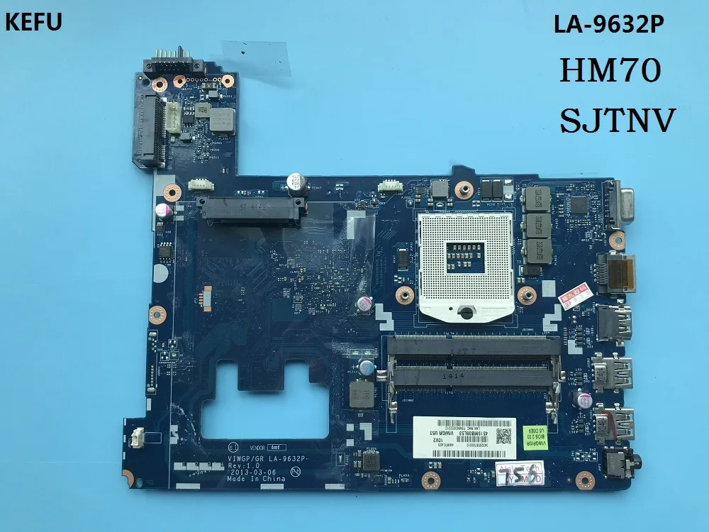 

KEFU LA-9632P For Lenovo G500 laptop motherboard s989 VIWGP/GR LA-9632P motherboard SJTNV HM70 tested fully 100% working