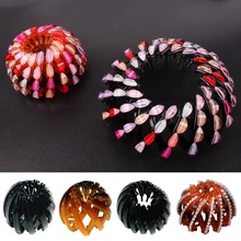 Жемчужные стразы красочные бутон волос коготь чайник Бун заколка для волос шпильки корейский стиль волос аксессуары и клипсы для волос для Для женщин девочек