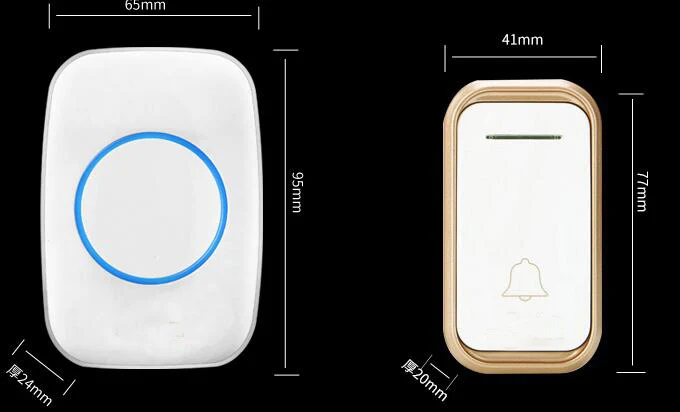 Золотой колокольчик набор 6 приемников Вариант беспроводной дверной колокольчик набор на 110-220 В дверной звонок ip44 300 м дверной звонок для