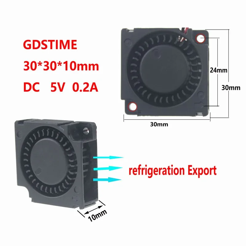 1 шт. Gdstime DC мини вентилятор охлаждения 30 мм 5 в 3 см шарикоподшипник 30x30x10 3010B 3D
