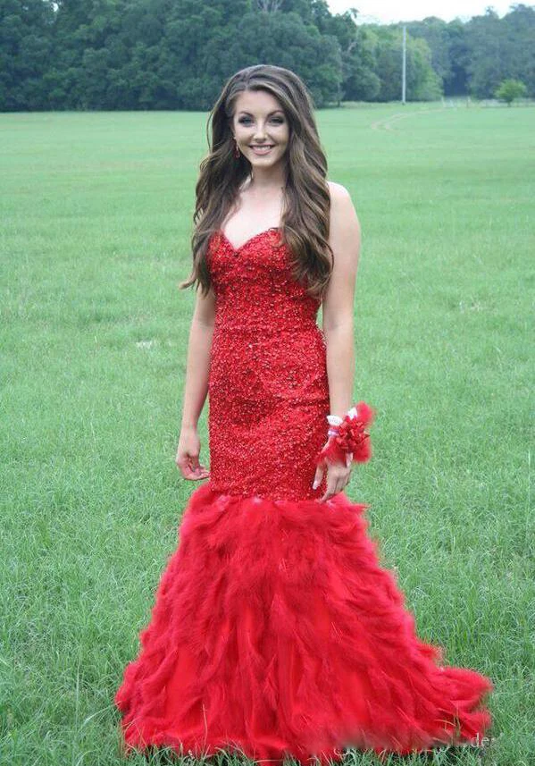 Feather Prom Dresses