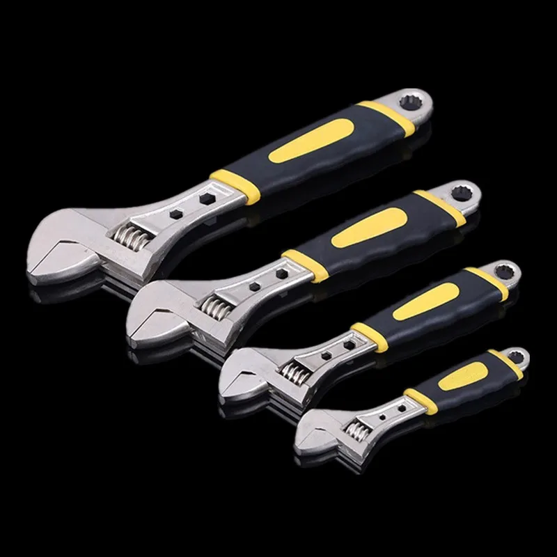 6"/8"/10"/12" Adjustable Spanner Hex Wrench Non slip Universal Repair