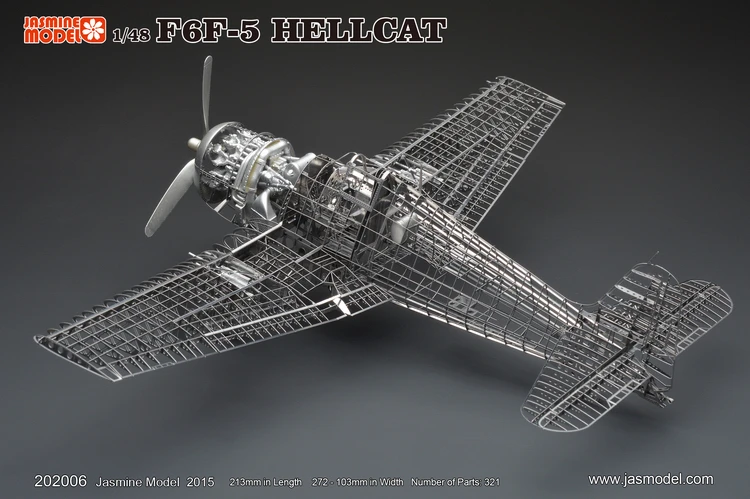 Flash Deal All-metal alloy DIY assembly aircraft model 1/48 F6F-5 hell cat fighter skeleton puzzle 2