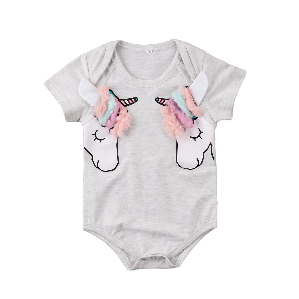 

Newborn Baby Girls Unicorn Short Sleeve Romper Jumpsuit Outfits Clothes Summer
