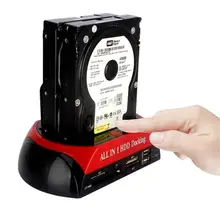 2.5 3.5 inch IDE Hard Disk Drive USB Card Reader Docking Station Case Shell Box All in 1 HDD Docking